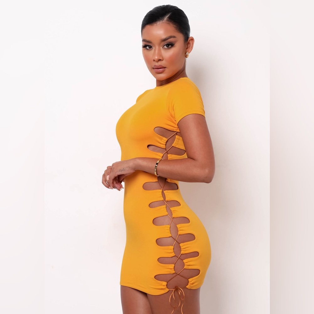 White Mini Cutout Dress